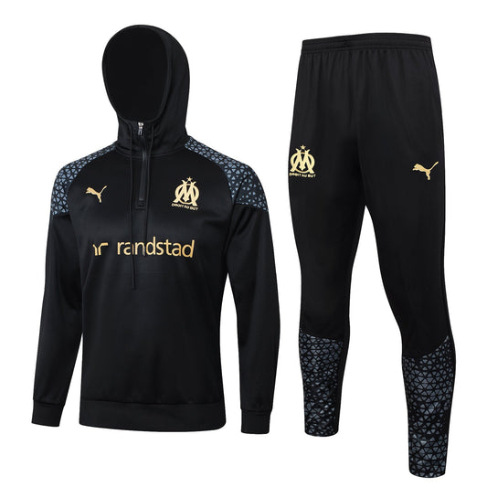 Marseille 23-24 | Black | Tracksuit Hoodie Retro-footballkits