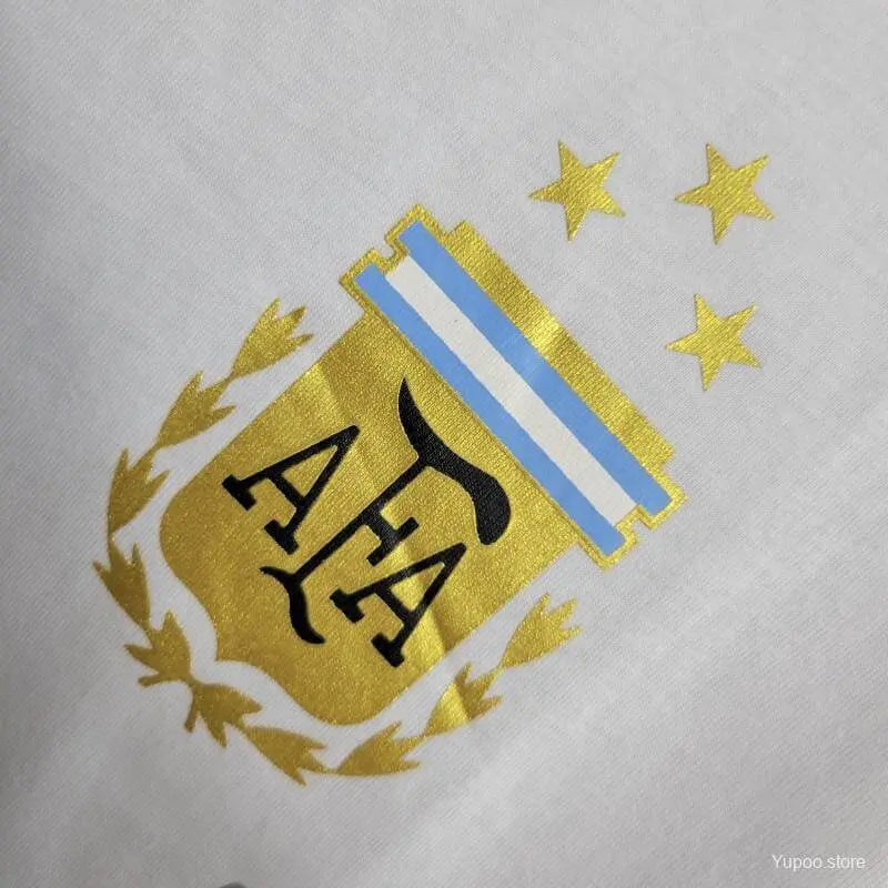 2023 Argentina White Casual T-Shirts Retro-footballkits