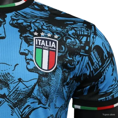 2023 Italy Special Blue Black kit - Player Version Retro-footballkits