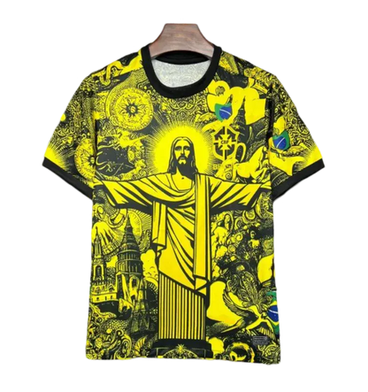 2024/2025 Brazil X Christ Yellow Special Edition kit - Fan version - GOATKITS Store Retro-footballkits