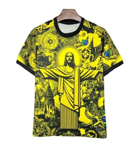 2024/2025 Brazil X Christ Yellow Special Edition kit - Fan version - GOATKITS Store Retro-footballkits