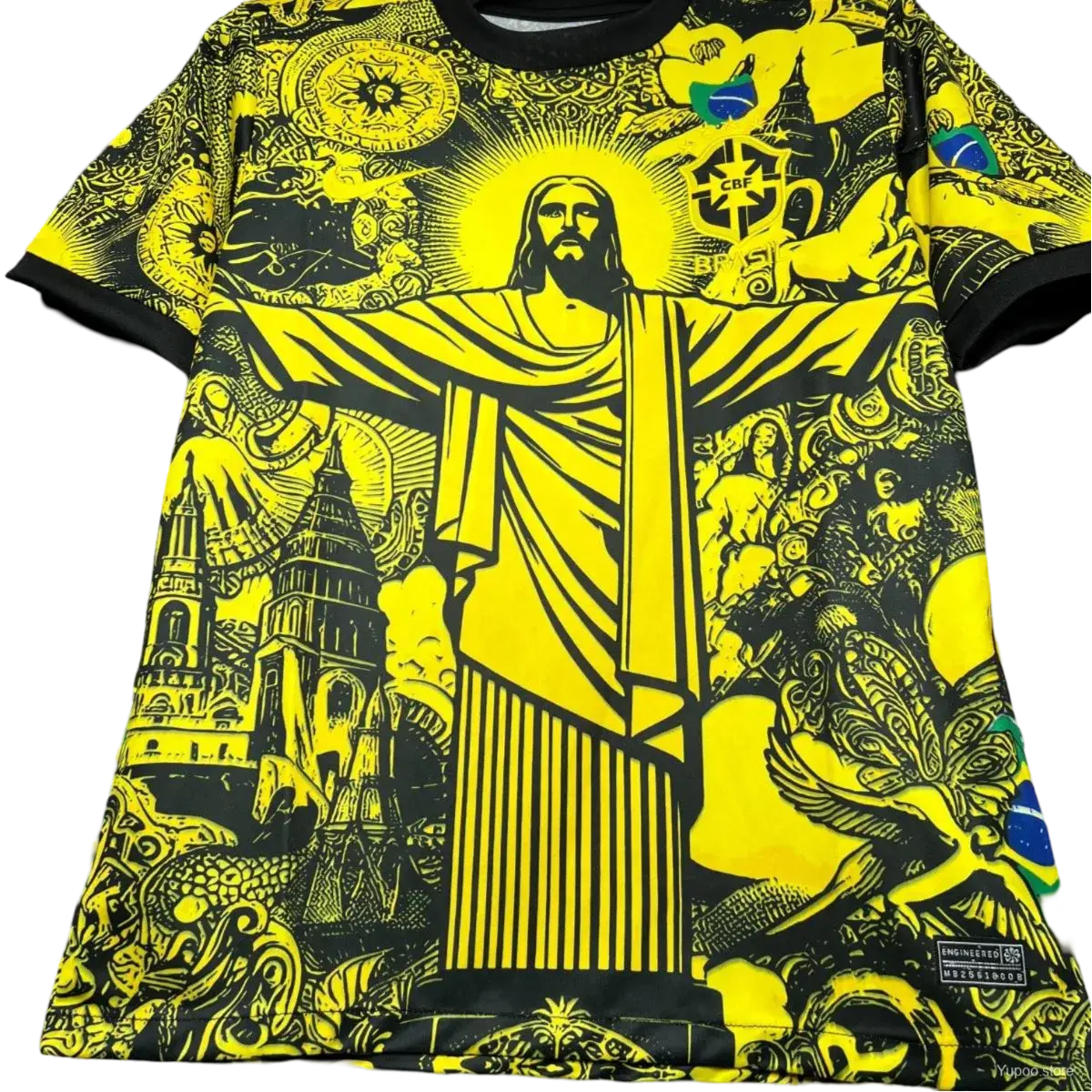 2024/2025 Brazil X Christ Yellow Special Edition kit - Fan version - GOATKITS Store Retro-footballkits