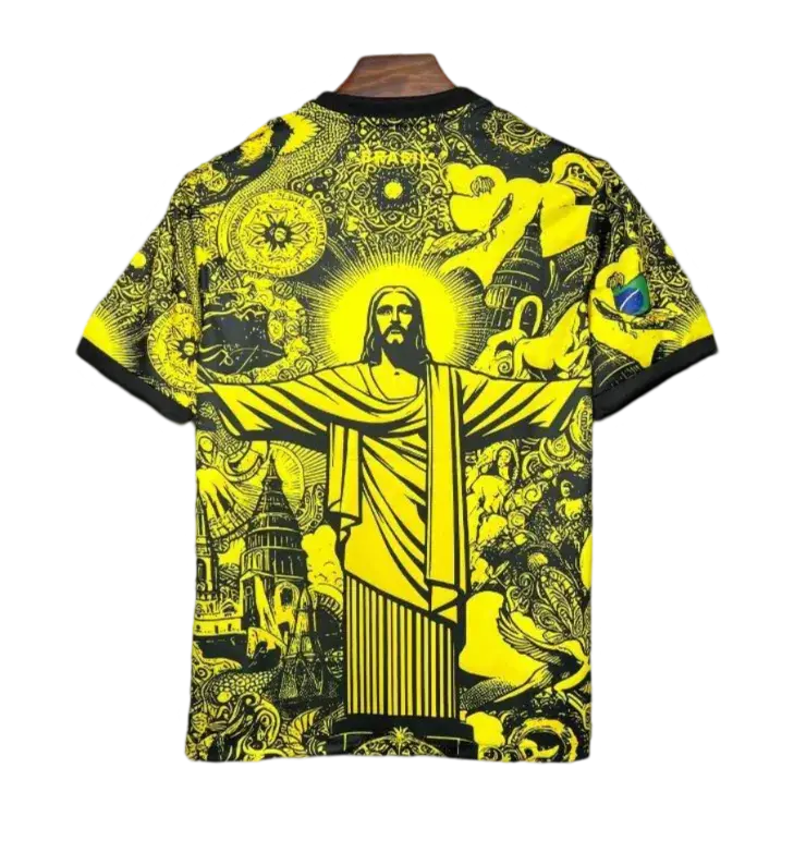 2024/2025 Brazil X Christ Yellow Special Edition kit - Fan version - GOATKITS Store Retro-footballkits