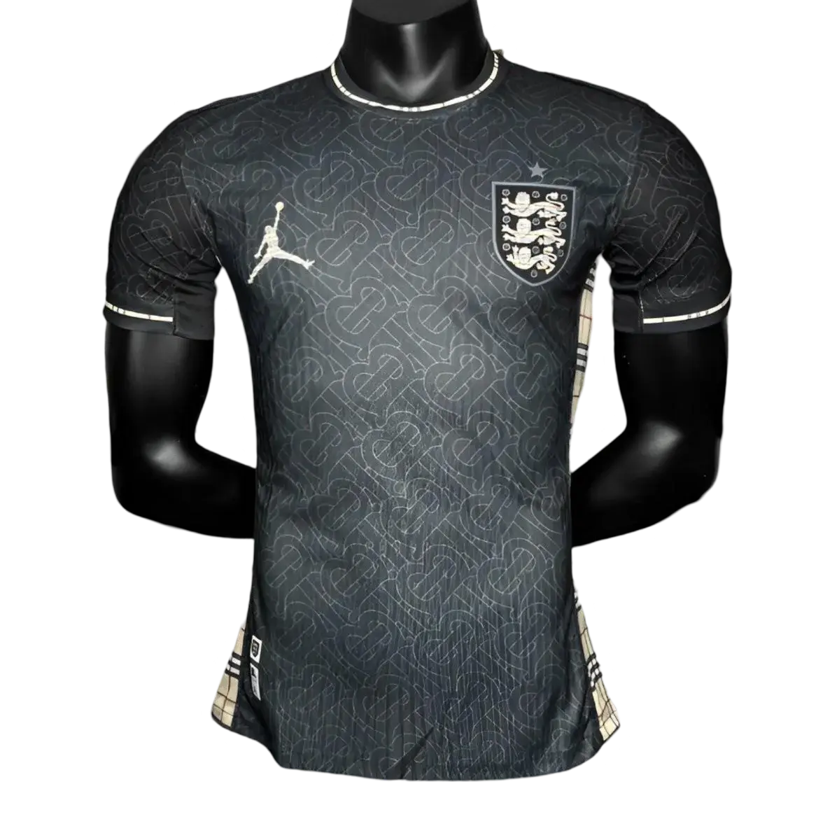 2024/2025 ENGLAND Euro Jordan x Burberry Black Special Edition kit – PLAYER VERSION Retro-footballkits