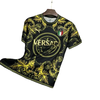 2024/2025 Special Edition Italy x Versace Black Gold kit - Fan Version Retro-footballkits