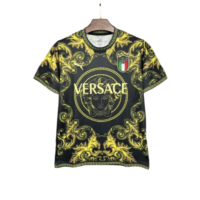 2024/2025 Special Edition Italy x Versace Black Gold kit - Fan Version Retro-footballkits