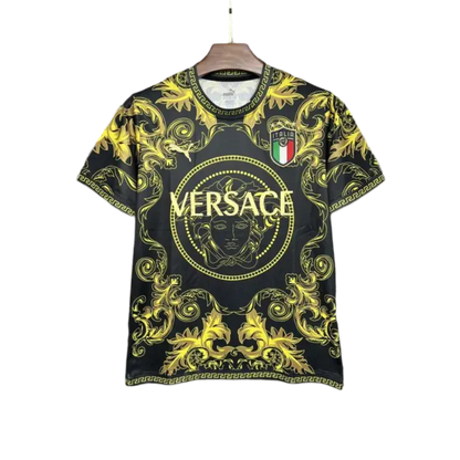 2024/2025 Special Edition Italy x Versace Black Gold kit - Fan Version Retro-footballkits