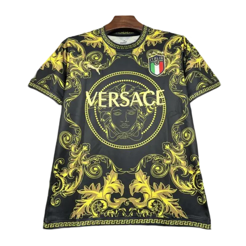 2024/2025 Special Edition Italy x Versace Black Gold kit - Fan Version Retro-footballkits