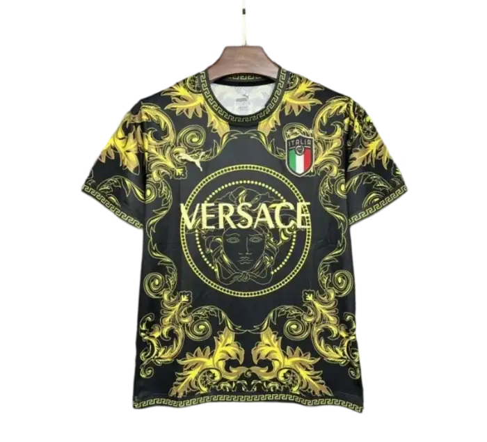 2024/2025 Special Edition Versace X  Italy Black Gold kit - Fan Version - GOATKITS Store Retro-footballkits