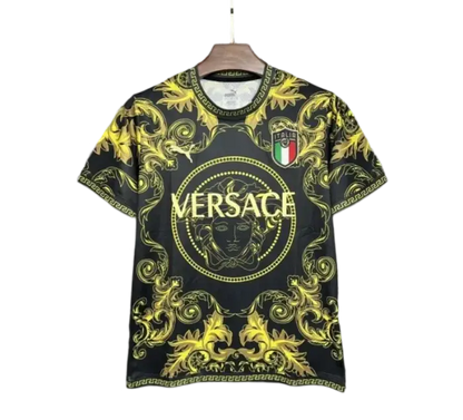 2024/2025 Special Edition Versace X  Italy Black Gold kit - Fan Version - GOATKITS Store Retro-footballkits