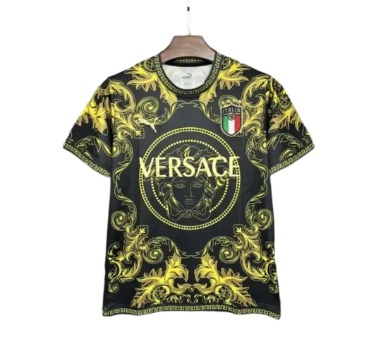 2024/2025 Special Edition Versace X  Italy Black Gold kit - Fan Version - GOATKITS Store Retro-footballkits