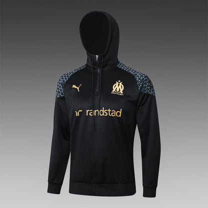 Marseille 23-24 | Black | Tracksuit Hoodie Retro-footballkits