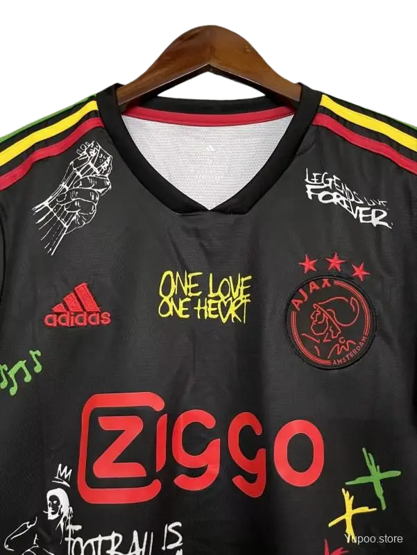 Retro 21/22 Ajax Third Black One Love Special Edition kit - Fan version Retro-footballkits