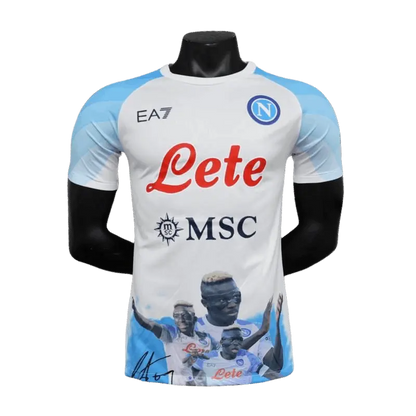 23-24 Napoli Face Game Victor Osimhen Champion Kit - Player Version Retro-footballkits