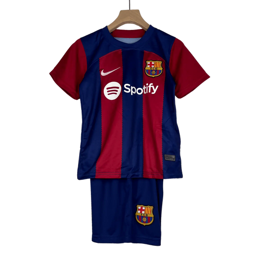 23/24 Barcelona Home kids and Junior Kits Home - GOATKITS Store Retro-footballkits