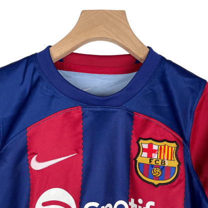 23/24 Barcelona Home kids and Junior Kits Home - GOATKITS Store Retro-footballkits