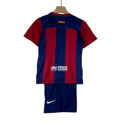 23/24 Barcelona Home kids and Junior Kits Home - GOATKITS Store Retro-footballkits