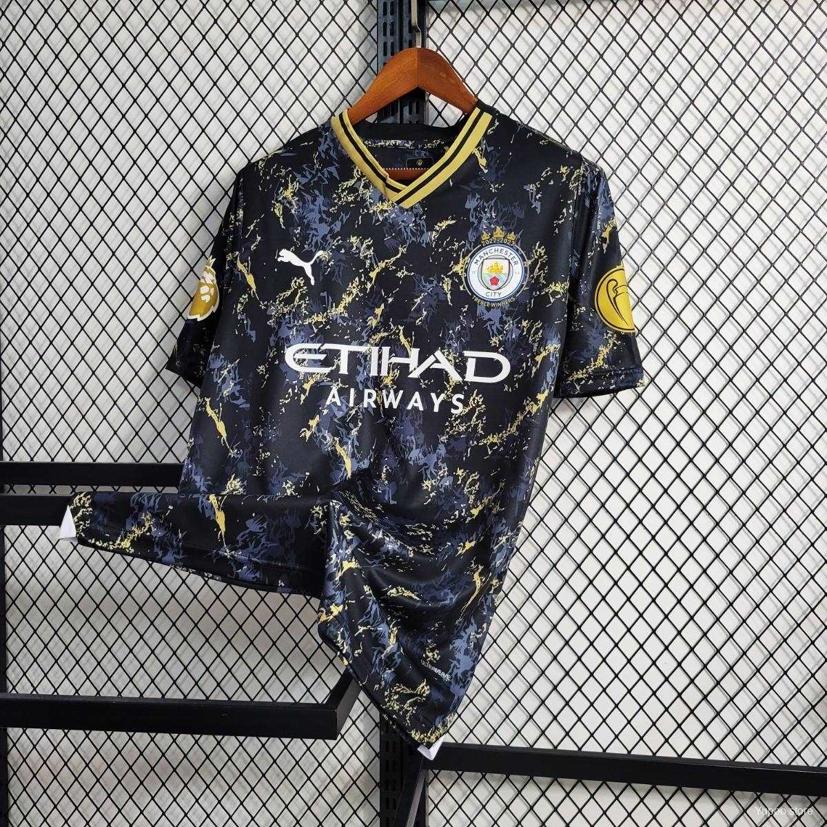 23/24 Manchester City Black Gold Special Edition kit - Fan version My Store