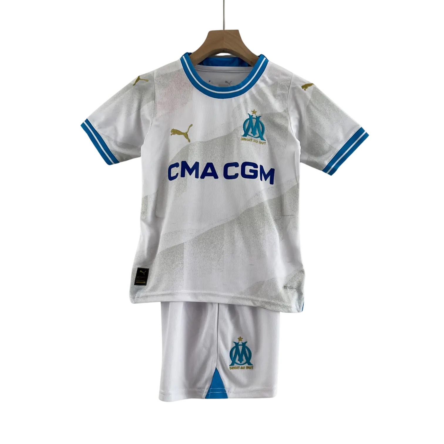 23/24 Olympique Marseille Home kids kit - Goatkits Store Retro-footballkits