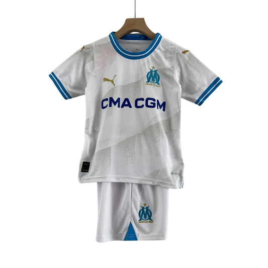 23/24 Olympique Marseille Home kids kit - Goatkits Store Retro-footballkits