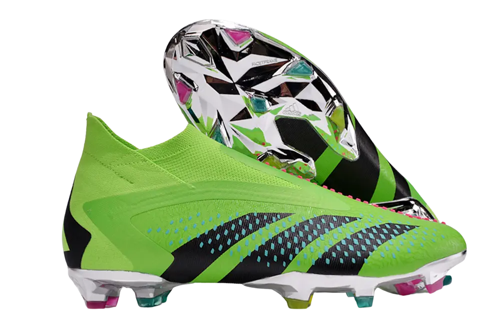 Adidas Predator Accuracy+ FG Firm Ground Soccer Cleats - Green/Blue/Black Retro-footballkits