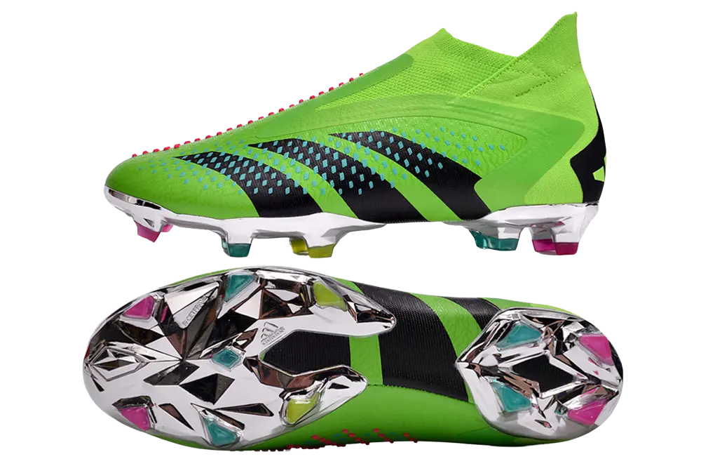 Adidas Predator Accuracy+ FG Firm Ground Soccer Cleats - Green/Blue/Black Retro-footballkits