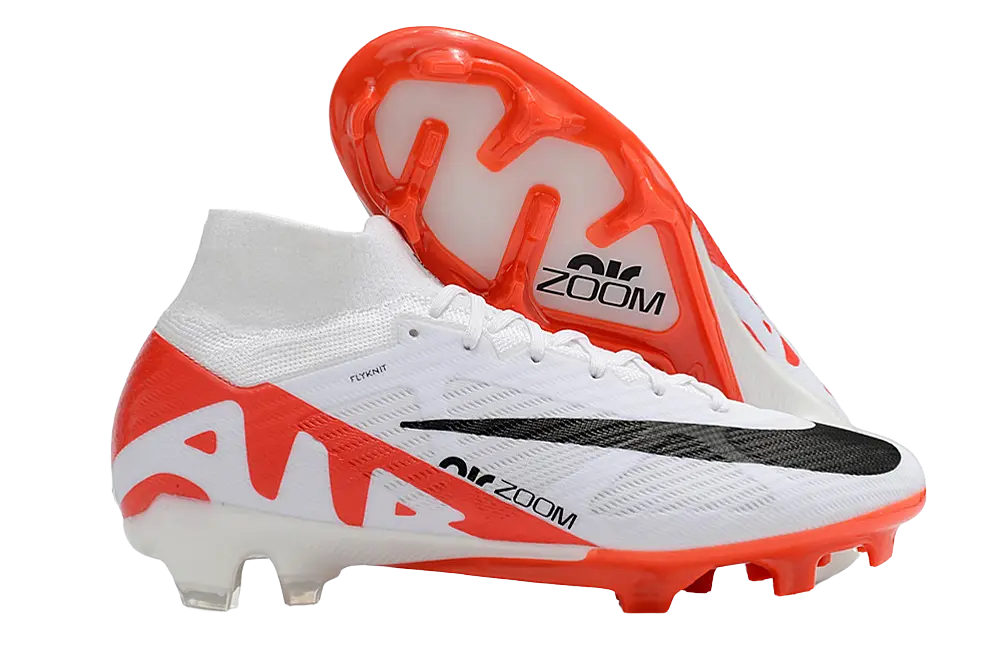 Nike Zoom Superfly 9 Elite FG Soccer Cleats (Bright Crimson/White/Black) Retro-footballkits