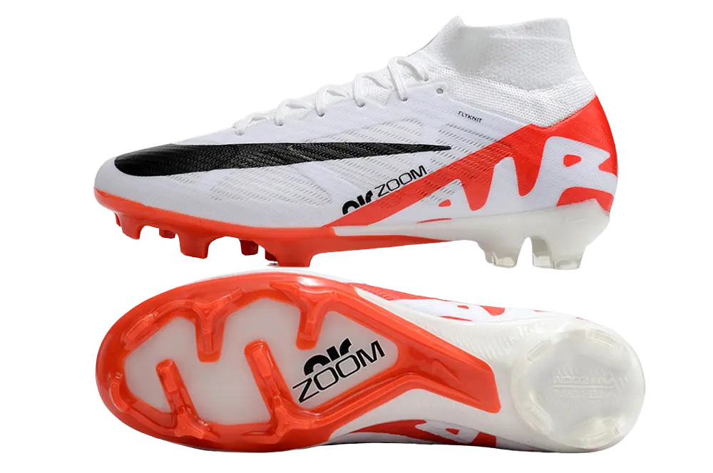 Nike Zoom Superfly 9 Elite FG Soccer Cleats (Bright Crimson/White/Black) Retro-footballkits