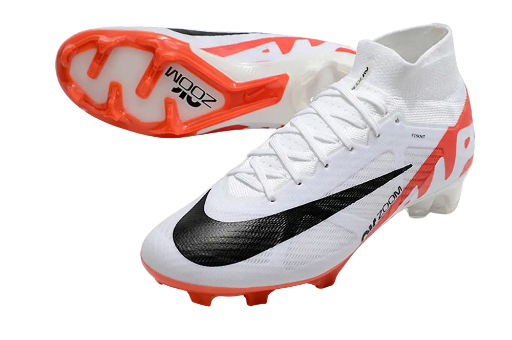 Nike Zoom Superfly 9 Elite FG Soccer Cleats (Bright Crimson/White/Black) Retro-footballkits