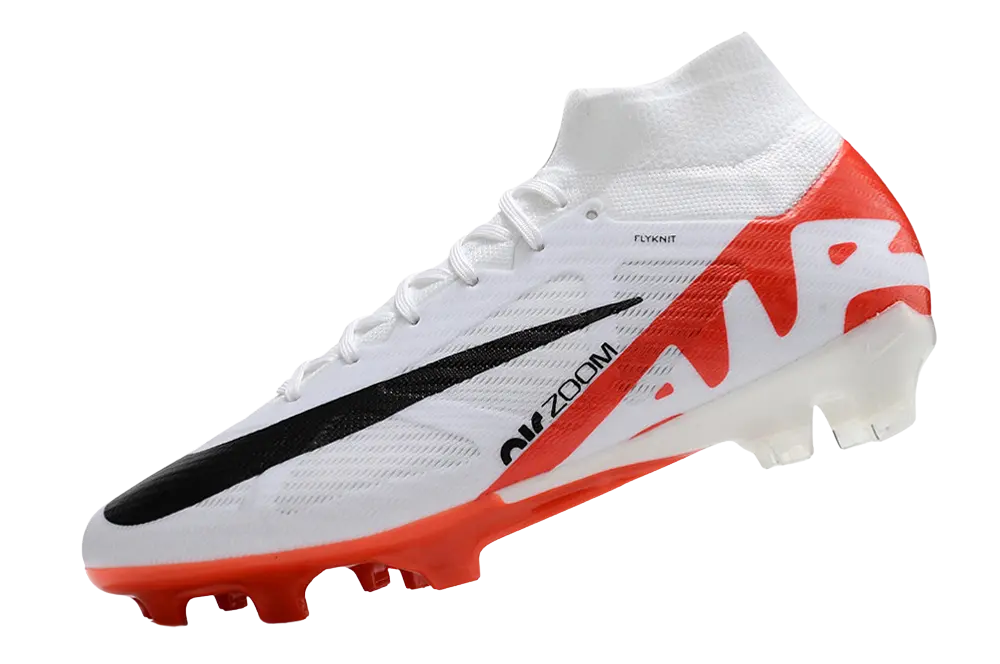 Nike Zoom Superfly 9 Elite FG Soccer Cleats (Bright Crimson/White/Black) Retro-footballkits