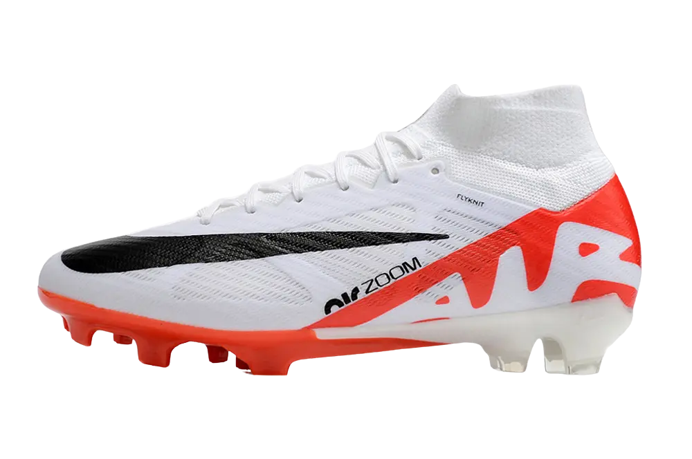 Nike Zoom Superfly 9 Elite FG Soccer Cleats (Bright Crimson/White/Black) Retro-footballkits