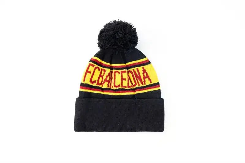 FC Barcelona Pom Knitted Beanie – Black Retro-footballkits