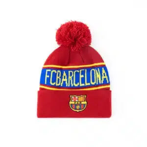 FC Barcelona Pom Knitted Beanie – Red Retro-footballkits