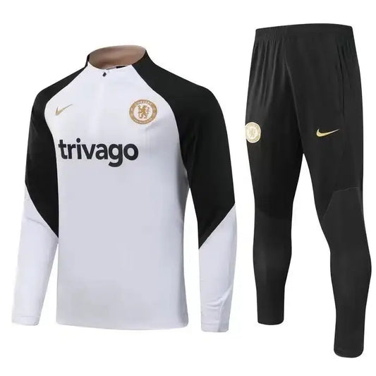 Chelsea FC 23/24 White/Gold Training Set Retro-footballkits