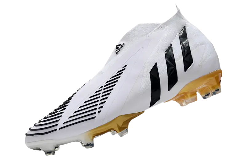 Adidas Predator Edge+ FG Al Hilm - White/Black/Metallic Gold Retro-footballkits