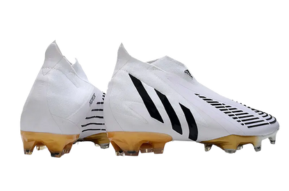 Adidas Predator Edge+ FG Al Hilm - White/Black/Metallic Gold Retro-footballkits