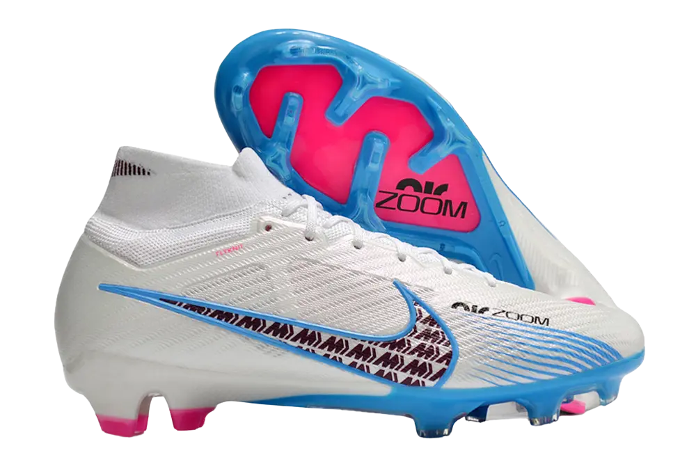 Nike Air Zoom Mercurial Superfly 9 Elite FG White Blue Pink Retro-footballkits