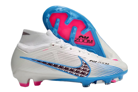 Nike Air Zoom Mercurial Superfly 9 Elite FG White Blue Pink Retro-footballkits