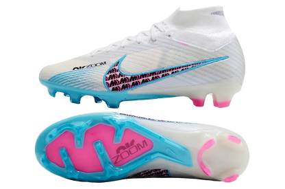 Nike Air Zoom Mercurial Superfly 9 Elite FG White Blue Pink Retro-footballkits