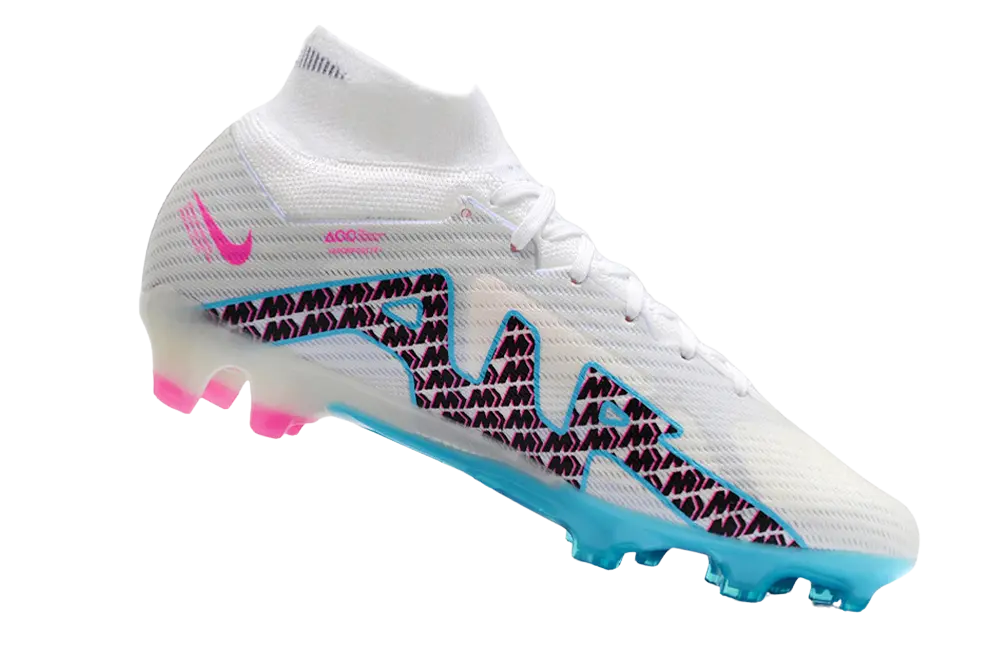 Nike Air Zoom Mercurial Superfly 9 Elite FG White Blue Pink Retro-footballkits