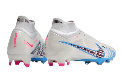 Nike Air Zoom Mercurial Superfly 9 Elite FG White Blue Pink Retro-footballkits