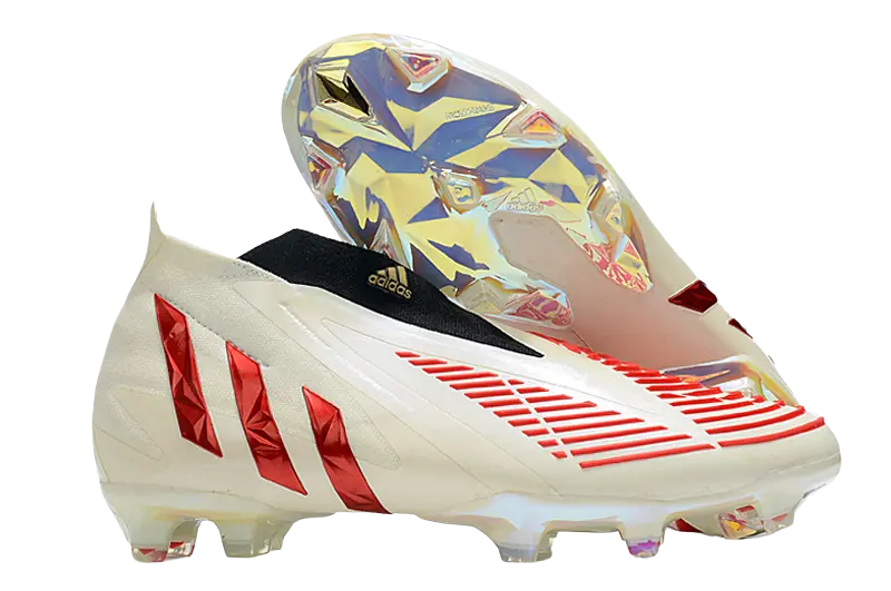 Adidas Predator Edge FG - White/Vivid/Red Gold Retro-footballkits