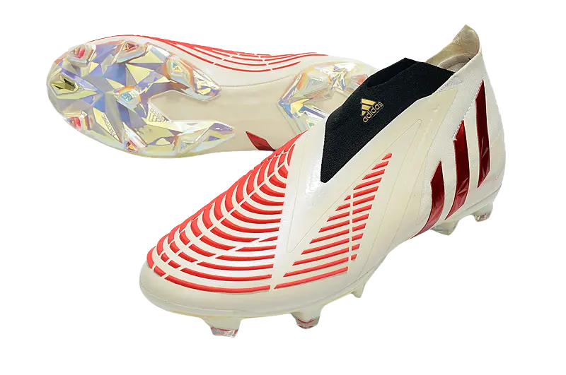 Adidas Predator Edge FG - White/Vivid/Red Gold Retro-footballkits