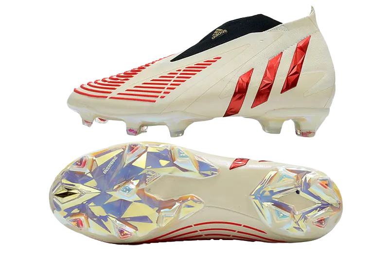 Adidas Predator Edge FG - White/Vivid/Red Gold Retro-footballkits